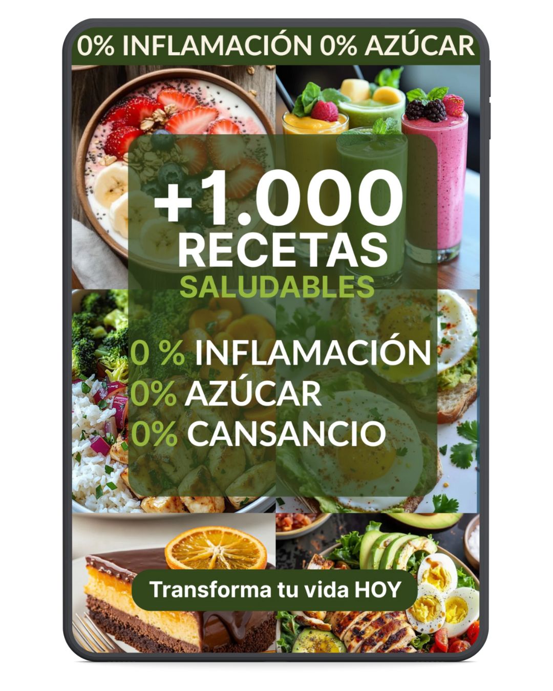 1000 Recetas Saludables - Sin Azúcar -Sin Gluten